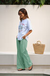 KELLY GREEN WHITE STRIPE