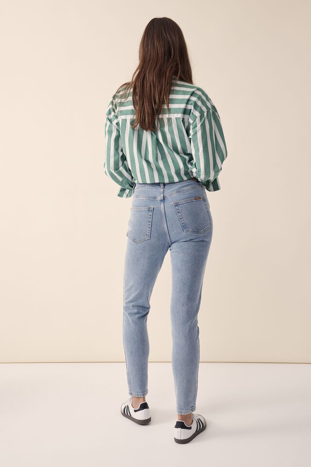 Slim Leg Jean In Organic Cotton, VINTAGE BLUE