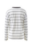 Scout Slouchy Long Sleeve  Tee, WHITE PHANTOM FINE STRIPE - example image 3