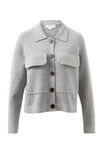 Soft Knit Collared Cardi, GREY MARLE - alternate image 2