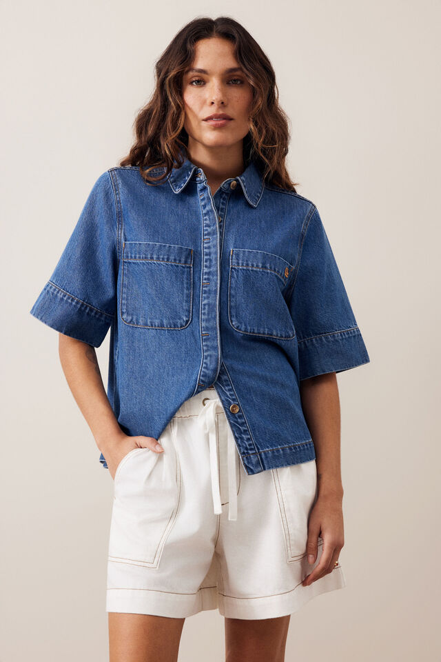 Darcy Relaxed Everyday Short, NEW ECRU