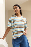 Select Colour: BUTTER/TOFFEE/FRESH BLUE STRIPE