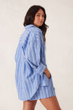 Peta Oversized Shirt, OXFORD BLUE WHITE TWIN STRIPE - alternate image 3