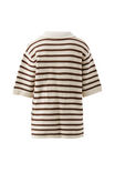 Molly Textured Stripe Short Sleeve Knit Tunic, CHOC STRIPE - alternate image 3