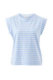 Esme Extended Shoulder Tee, CHINA BLUE/WHITE STRIPE - alternate image 2