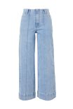 Jacqui Felgate Pintuck Jean In Organic Cotton, MID VINTAGE BLUE WASH - alternate image 2