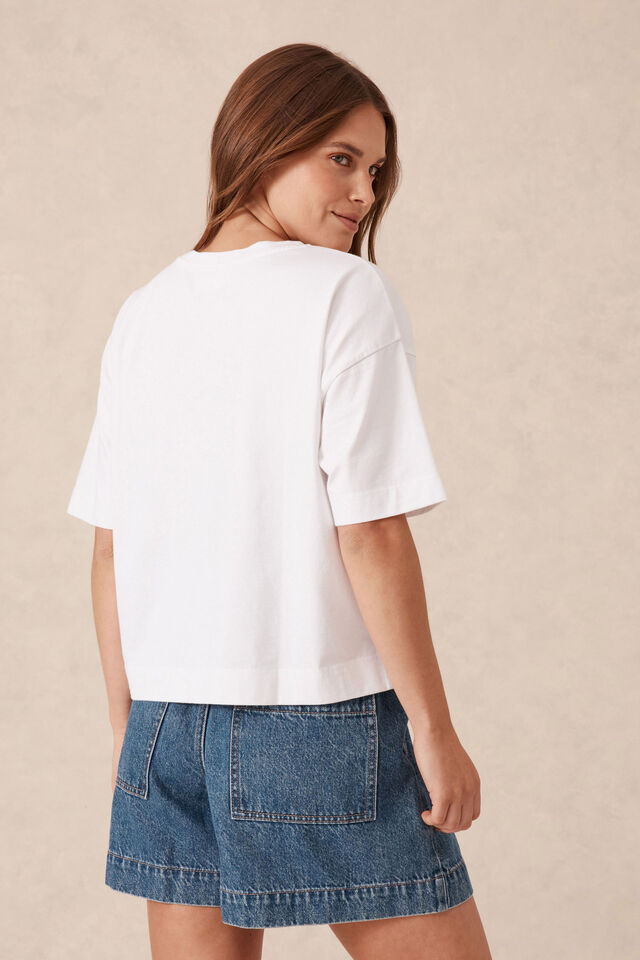 Boxy Pocket Tee, WHITE