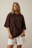 Liv Oversized Tee, CHOCOLATE/CERES SCRIPT - alternate image 5