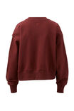 Sasha Sporty Slouchy Crew, BURGUNDY SIDE STRIPE - alternate image 3