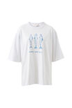 Liv Oversized Tee, WHITE/SUMMER FISH - alternate image 2