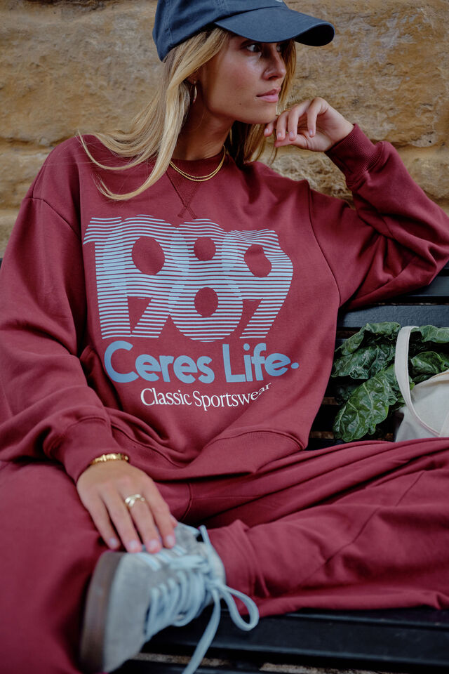 Romy Crew, WASHED BURGUNDY 1989 LOGO