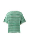 Nina Boxy Knit Tee, KELLY GREEN STRIPE - alternate image 3