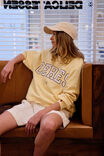 Isla Oversized Slouchy Crew, SUNNY YELLOW HERITAGE LOGO - alternate image 1