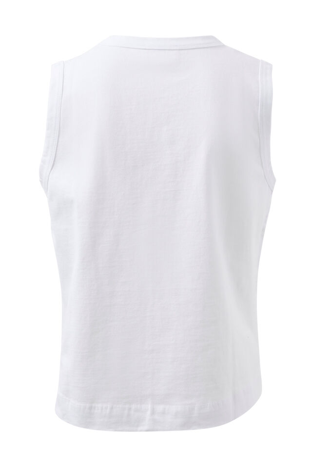 Tara Boxy Tank, WHITE