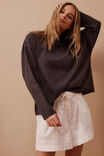 Relaxed Long Sleeve Tee, PHANTOM - alternate image 1