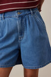 Piper Pleat Front Short, FRESH INDIGO - alternate image 4
