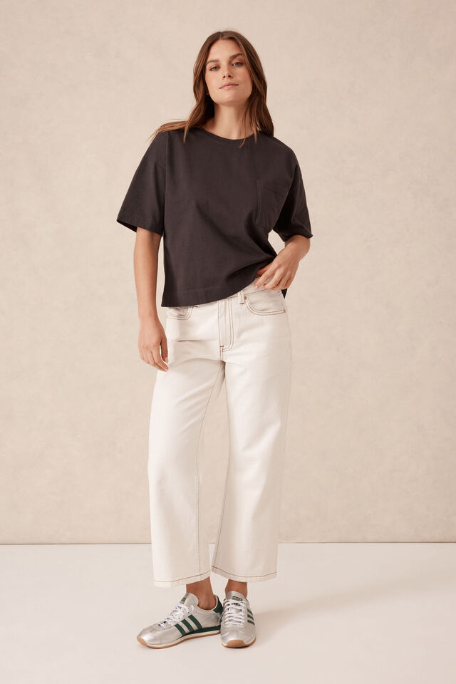 Boxy Pocket Tee, PHANTOM