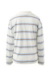 Shelby Slouchy Rugby Top, VANILLA/BRUNETTE BROWN STRIPE - alternate image 3