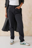 Straight Jean In Organic Cotton, WASHED BLACK - alternate image 4