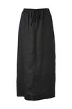Patch Pocket Midi Skirt, BLACK LINEN - alternate image 2