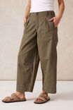 Pleat Twill Pant, SOFT OLIVE - alternate image 4