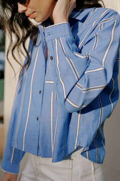 Heritage Shirt, OXFORD BLUE WHITE NAVY STRIPE