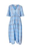 Check Smock Midi Dress In Textured Organic Cotton, CLOUD TUMERIC CHECK - alternate image 2