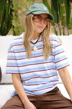 POWDER/POMEGRANATE RETRO STRIPE