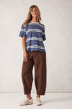 Stevie Slouchy Tee, MOONLIGHT/VANILLA HERITAGE STRIPE - alternate image 5