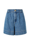 Pleat Front Short, FRESH INDIGO DENIM - alternate image 2