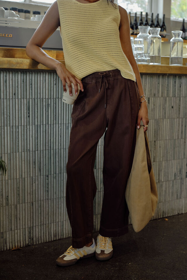 Jessie Barrel Pant, CHOCOLATE