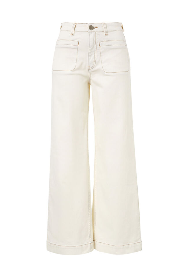 Wide Leg Pocket Jean, FRESH ECRU IN RESCUED COTTON