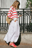 Poplin Maxi Skirt, WHITE - alternate image 3