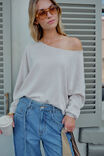 Liza Drapey Soft Knit, OATMEAL MARLE - example image 1