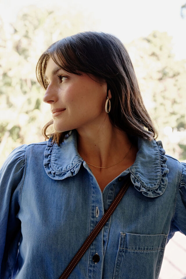 Savannah Denim Shirt, VINTAGE BLUE