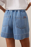 Billie Pleat Front Short, MID BLUE WASH - alternate image 5