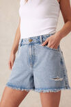 Vintage Denim Short, VINTAGE BLUE DISTRESS - alternate image 4