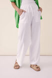 Relaxed Beach Pant, WHITE TEXTURED ORGANIC COTTON - alternate image 5