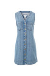 Seamed Mini Shift Dress, MID VINTAGE BLUE - alternate image 2