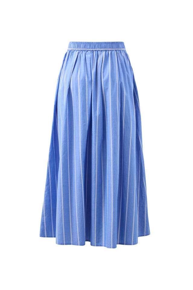Florence Maxi Skirt, OXFORD BLUE WHITE STRIPE