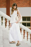 Sleeveless Tie Top, WHITE - alternate image 1