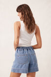 Billie Pleat Front Short, MID BLUE WASH - alternate image 3