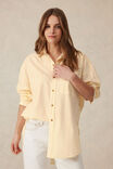 Oversized Shirt, BUTTER WHITE STRIPE ORGANIC COTTON - alternate image 6