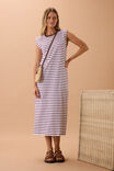 Paloma Dress, WHITE/POMEGRANATE STRIPE - alternate image 5