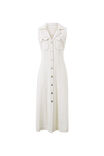 Sleeveless Panelled Midi Shirt Dress, FRESH ECRU TWILL - alternate image 2