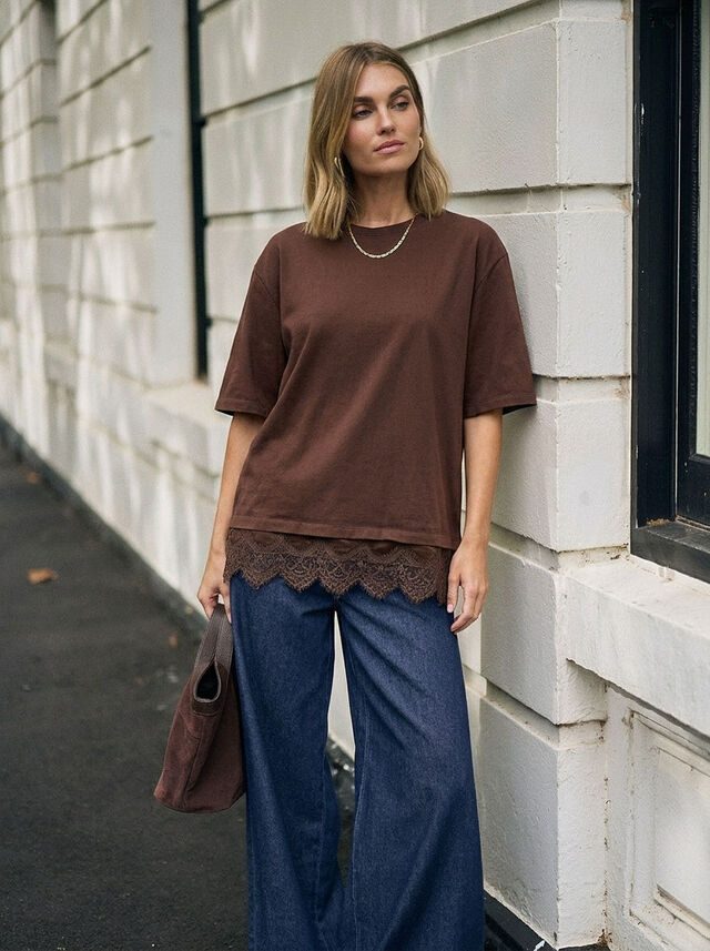 Lacey Tee, CHOCOLATE