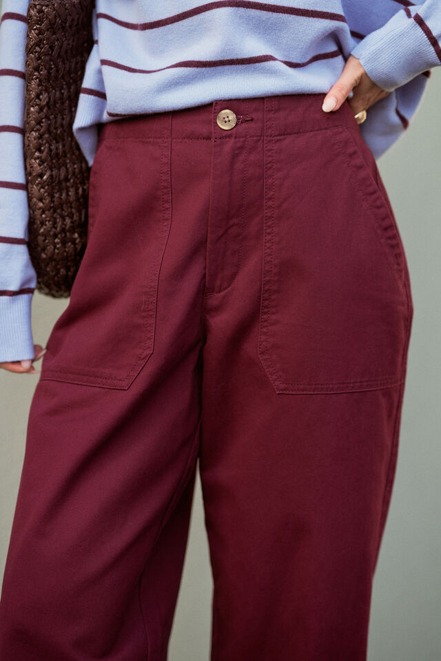 Weekender Pant, BURGUNDY
