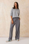 Boxy Knit With Embroidery, GREY MARLE - alternate image 4