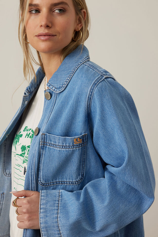 Hannah Denim Jacket, VINTAGE BLUE