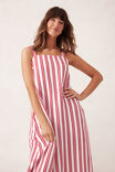 Doublecloth Poolside Dress, HERITAGE RED DOUBLE STRIPE - alternate image 3